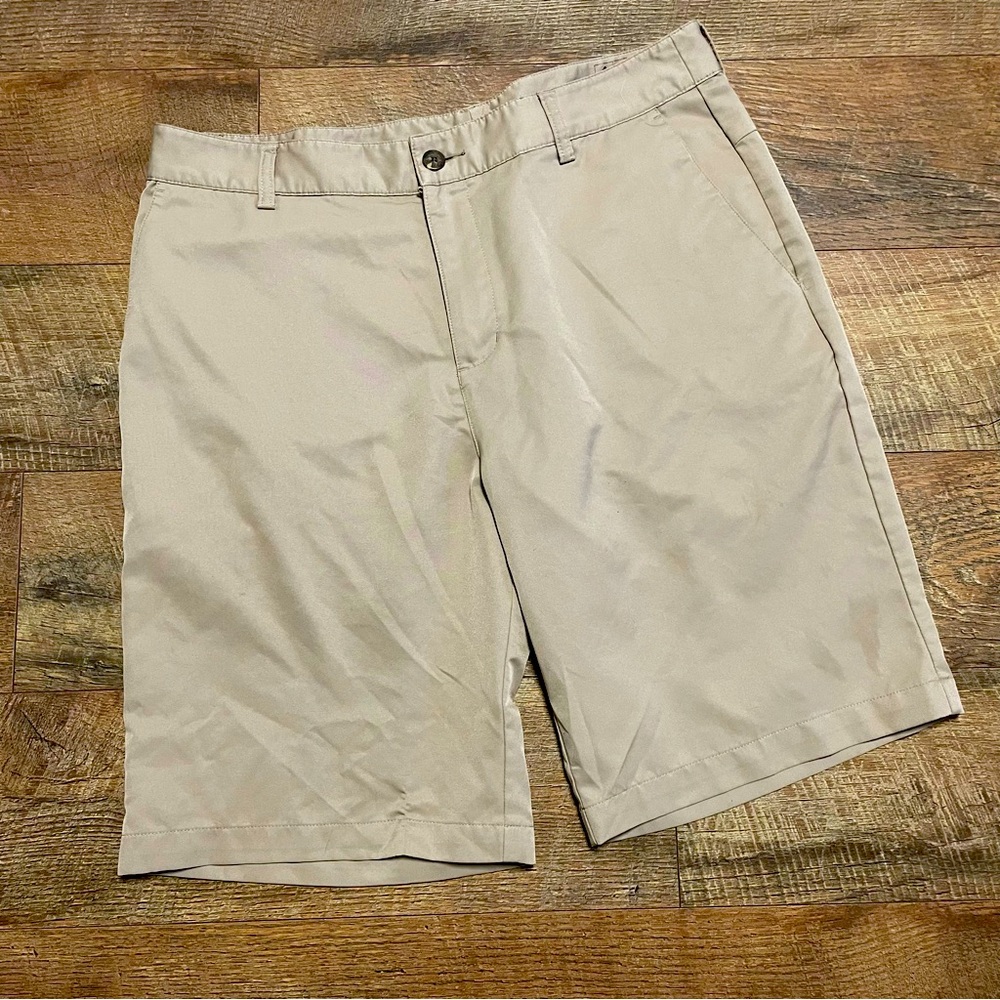 Adidas Adizero Men's Tan Polyester Athletic Shorts 3 Stripe size 34